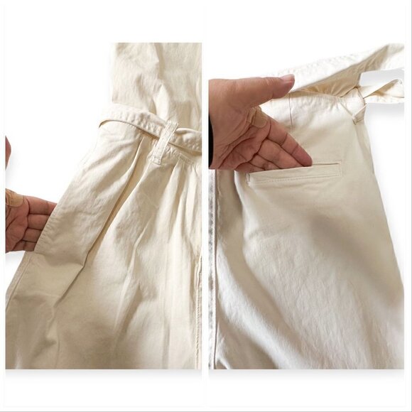 New with tag, J.Crew Puff-sleeve chino jumpsuit, Ivory, Size 2 - Picture 12 of 16
